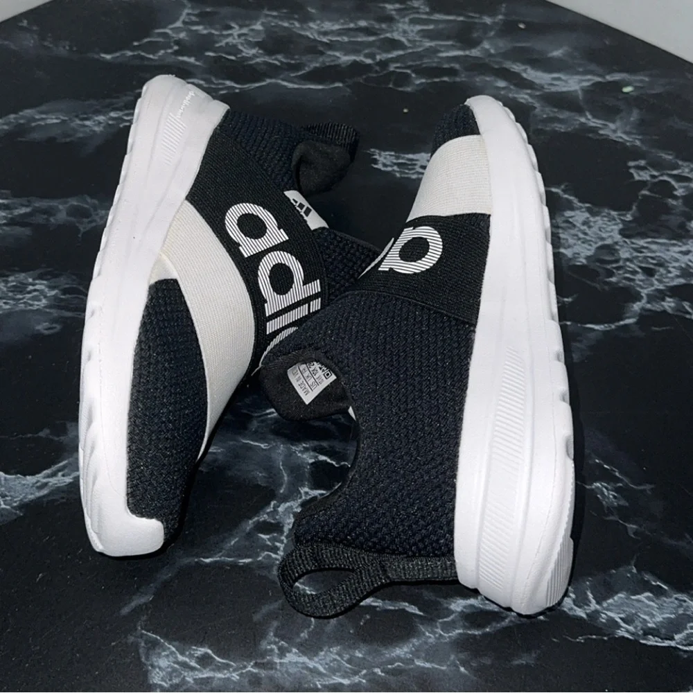 ADIDAS SLIP-ON SNEAKERS LITE RACER ADAPT 6.0 SHOES KIDS Sz 10.5 Black White NEW - Picture 10 of 10
